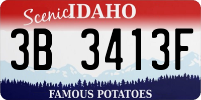 ID license plate 3B3413F