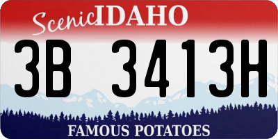 ID license plate 3B3413H