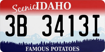 ID license plate 3B3413I