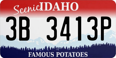 ID license plate 3B3413P