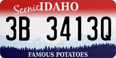 ID license plate 3B3413Q