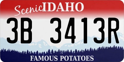 ID license plate 3B3413R