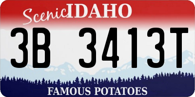 ID license plate 3B3413T