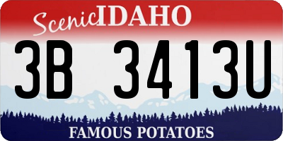 ID license plate 3B3413U