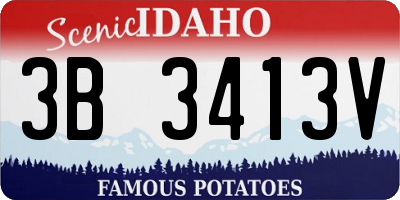 ID license plate 3B3413V