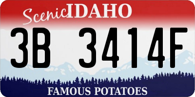 ID license plate 3B3414F