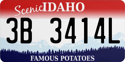ID license plate 3B3414L