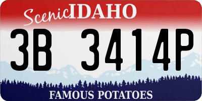 ID license plate 3B3414P