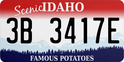 ID license plate 3B3417E