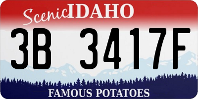 ID license plate 3B3417F