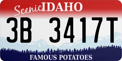 ID license plate 3B3417T