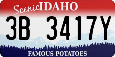 ID license plate 3B3417Y