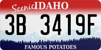 ID license plate 3B3419F