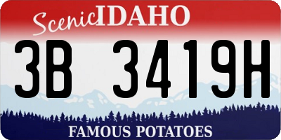 ID license plate 3B3419H