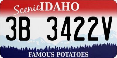 ID license plate 3B3422V