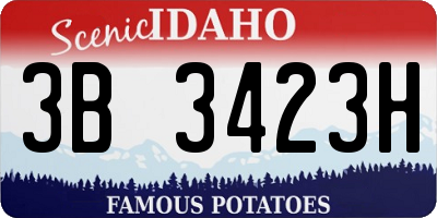 ID license plate 3B3423H