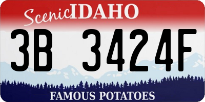 ID license plate 3B3424F