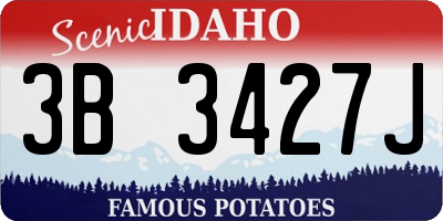 ID license plate 3B3427J