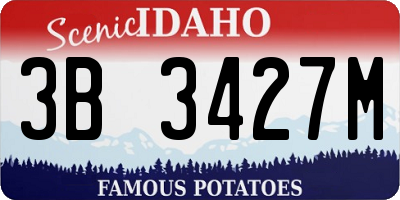 ID license plate 3B3427M