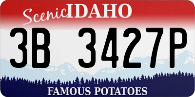 ID license plate 3B3427P