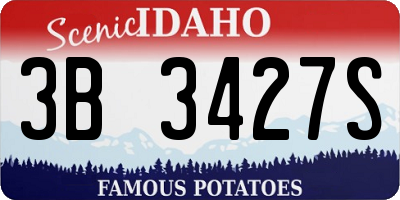 ID license plate 3B3427S