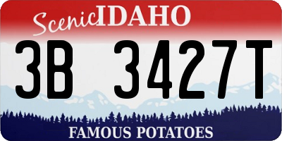 ID license plate 3B3427T