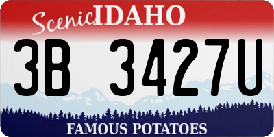 ID license plate 3B3427U