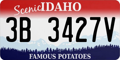 ID license plate 3B3427V