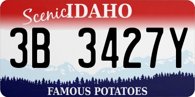 ID license plate 3B3427Y