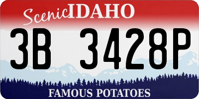 ID license plate 3B3428P