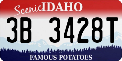 ID license plate 3B3428T