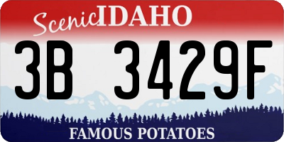 ID license plate 3B3429F