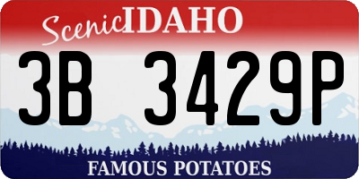 ID license plate 3B3429P