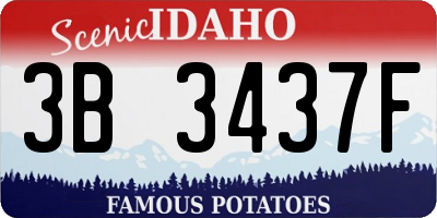 ID license plate 3B3437F