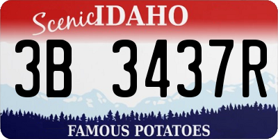 ID license plate 3B3437R