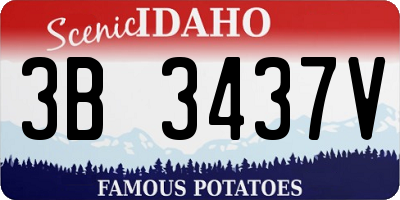 ID license plate 3B3437V