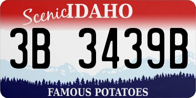 ID license plate 3B3439B