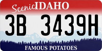 ID license plate 3B3439H