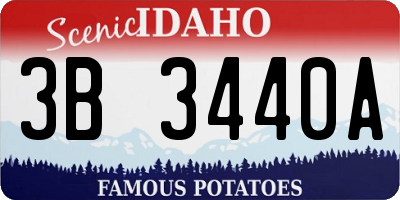 ID license plate 3B3440A