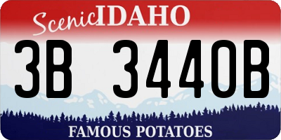 ID license plate 3B3440B