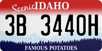 ID license plate 3B3440H