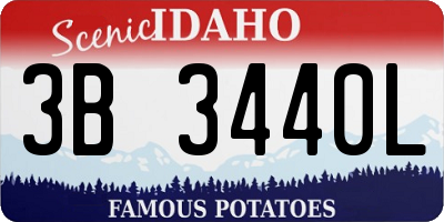 ID license plate 3B3440L