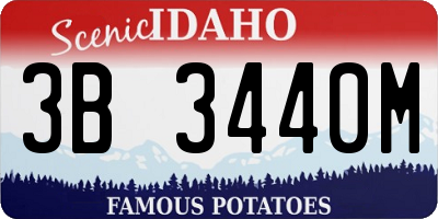 ID license plate 3B3440M