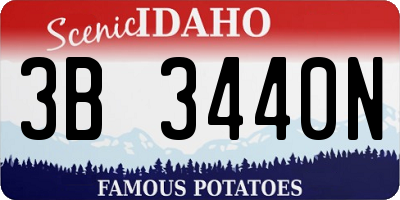 ID license plate 3B3440N