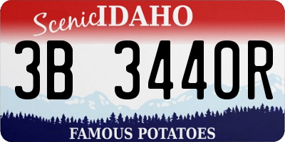 ID license plate 3B3440R