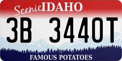 ID license plate 3B3440T