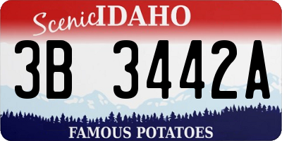 ID license plate 3B3442A