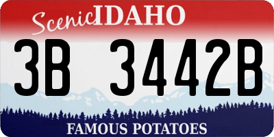 ID license plate 3B3442B