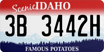 ID license plate 3B3442H