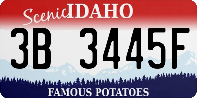 ID license plate 3B3445F
